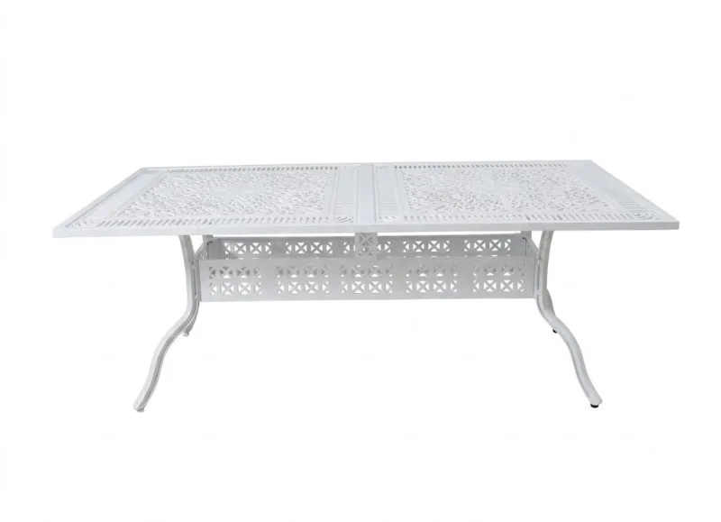 Alüminyum Döküm 200x100 cm Dikdörtgen Bahçe Masası KD-M412