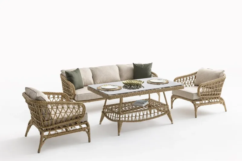 Petra 3-1-1 Rattan Bahçe Balkon Oturma Grubu